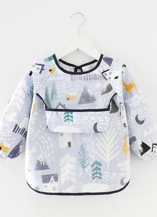 Слинявчик фартушок дитячий з кишенькою snow forest, velice