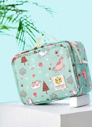 Сумка водонепроникна для підгузків (сумка-органайзер) green dream sky 23х18х10 см big, sunveno