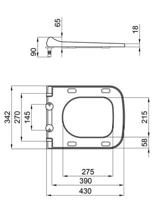 Сидіння для унітаза qtap (tern) з мікроліфтом slim qt99hy2238w2 фото