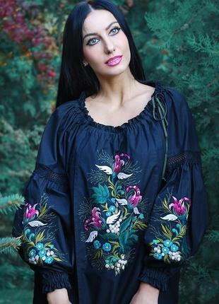 Вышитая блуза "цветок ангела" женская вышиванка, нарядная вышиванка, блуза с вышивкой1 фото