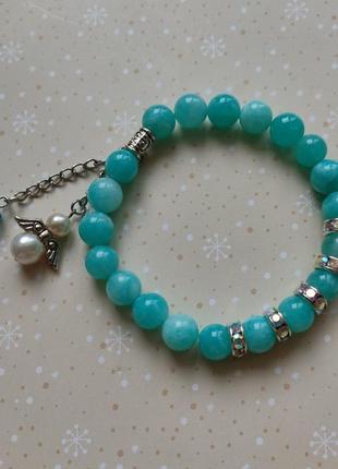 Браслет из натурального амазонита.