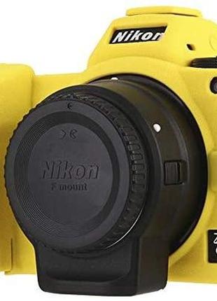 Захисний силіконовий чохол для фотоапаратів nikon z6, z6 ii, z7, z7 ii — жовтий