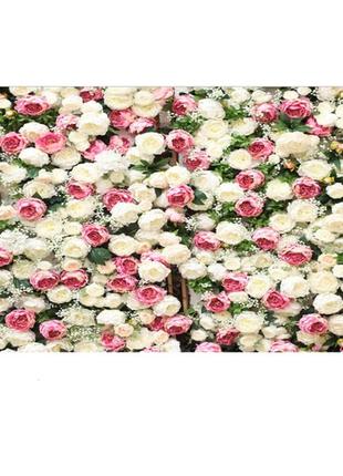 Фотофон, фон для фото вініловий текстурний 2.1×1.5 м квіти №4 (tbd0191467201d)