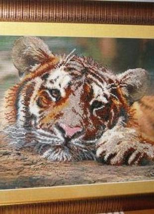 Тигр картина бисером символ года1 фото