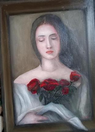 "дівчина з трояндами"1 фото