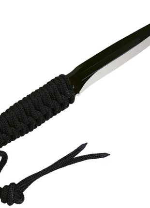 Нож для метания со шнуровкой на рукояти + тканевый чехол, для охотника/ рыбака / туриста