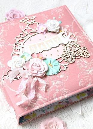 Альбом для девочки , бебібук , скрапбукинг фотоальбом для девочки