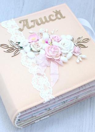 Фотоальбом для девочки скрапбукинг , скрапальбом для девочки , альбом ручной работы для девочки