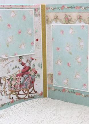 Зимний скрап альбом , новогодний альбом , рождественский альбом ручной работы ,...