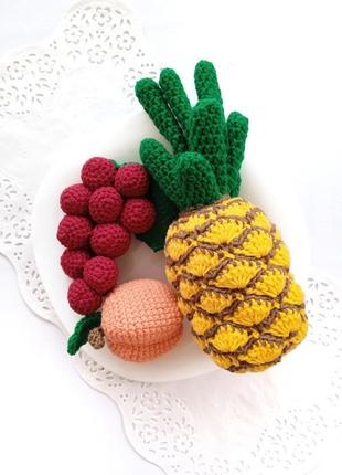 Іграшкова їжа іграшкові фрукти в сумочці набор фруктов овощей игрушечная еда5 фото