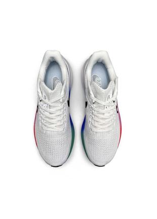 Женские кроссовки nike air zoom white rainbow белые легкие спортивные кроссовки весна лето для бега9 фото