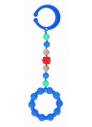 Прорезыватель силиконовое кольцо на клипсе (nv0613001blue)