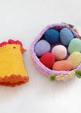 Развивающая игра для малышей яйца и курочка розвивашка для малюків для вивчення кольорів4 фото