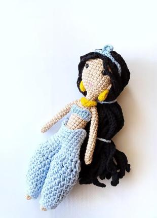 Принцесса жасмин вязаная куколка мягкая игрушка кукла7 фото