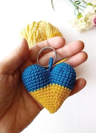 Патріотичні подарунки жовто блакитне серце рука жовто блакитна3 фото