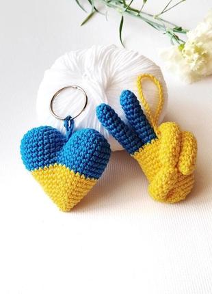 Патріотичні подарунки жовто блакитне серце рука жовто блакитна5 фото