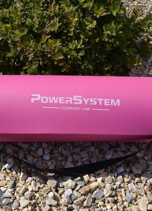 Килимок для йоги та фітнесу power system ps-4017 nbr fitness yoga mat plus pink (180х61х1)10 фото