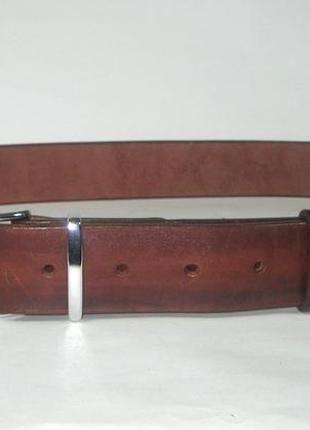 005 m r38 чоловічий шкіряний ремінь червоний (mens leather belt red) 38 мм з ефектом зістарення