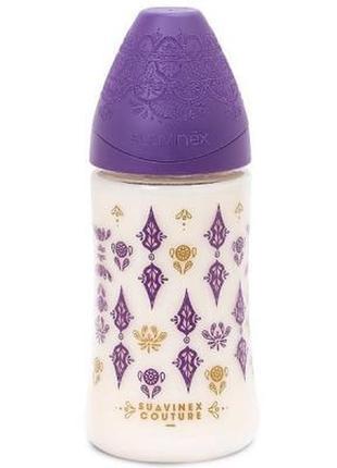 Бутылочка для кормления suavinex couture 270 мл фиолетовая (304161)