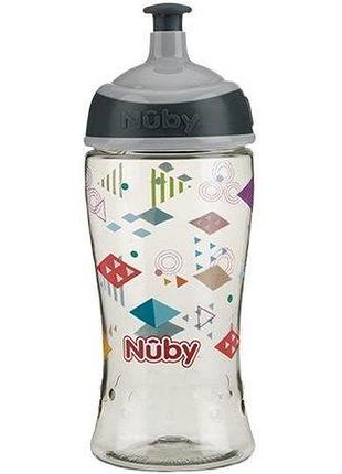 Поїльник спорт nuby tritan 360 мл сірий (nv0414025gray)