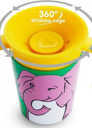 Чашка-непроливайка munchkin miracle 360° trainer cup слон 177 мл (05177201.01)3 фото