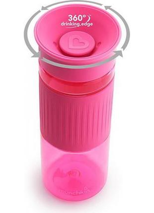 Пляшка-непроливайка munchkin miracle 360 hydration 710 мл рожева2 фото