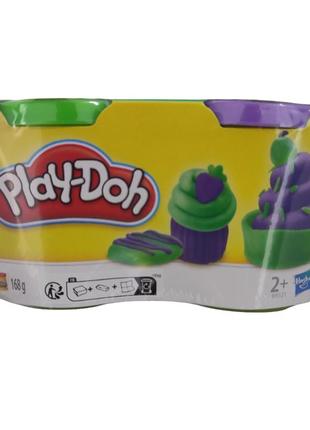 Набор пластилина play-doh 2 цвета: зеленый и фиолетовый (88521)