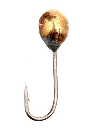 Мормышка вольфрамовая flagman шар с отверстием спорт d=2.5 золото