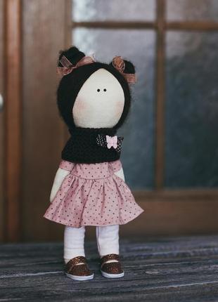 Лялька тільда снєжка текстильна ручної роботи, подарунок дівчинці1 фото