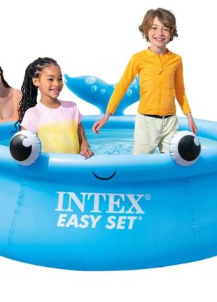 Круглий басейн для дітей intex easy set веселий кит 183 х 51 см.3 фото