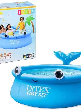 Круглий басейн для дітей intex easy set веселий кит 183 х 51 см.4 фото