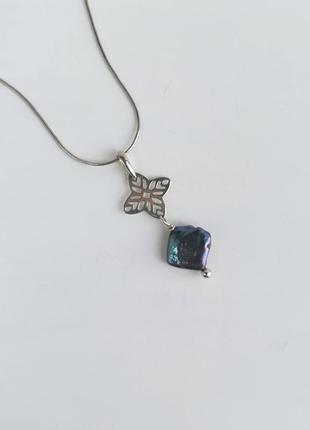 Серебряный кулон с цепочкой fibula. арт.sk15/2.