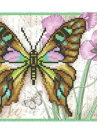 Схема для вишивки бісером "метелик малахіт" код товара: b4-38
