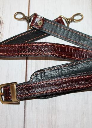 Шкіряний плечовий ремінь/довга ручка на сумку,портфель 100% натуральна шкіра