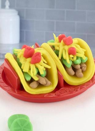 Набор для творчества hasbro play-doh kitchen creations  "любимые блюда - время тако" (e7447)2 фото