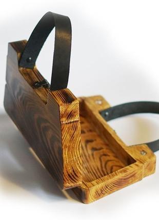 Дерев'яна сумочка, скринька для прикрас5 фото