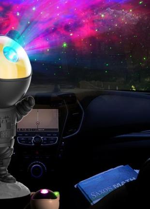 Проєктор зоряного неба, нічник лазерний на пульту astronaut (sky projector) black gold