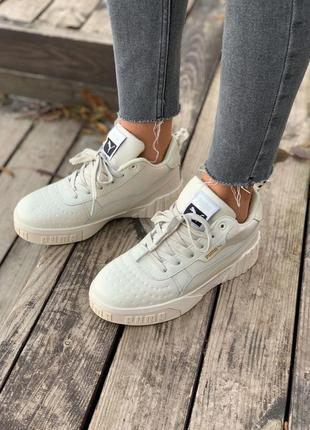 Зимние кроссовки puma cali cream winter fur кросівки мех4 фото