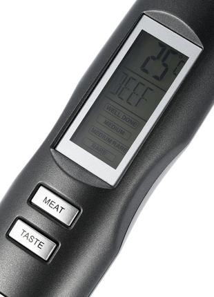 Цифровий термометр у вигляді вилки з нержавіючої сталі для м'яса, рідин, сипучих та ін. 5 режимів6 фото