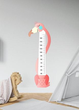 Интерьерная наклейка ростомер фламинго2 фото