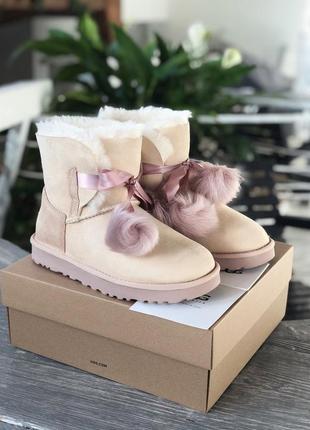 Уги ugg gita powder pink suede угги1 фото