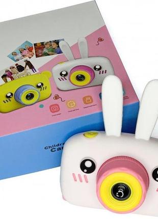 Дитячий цифровий фотоапарат smart kids bunny gm-30, дитячий фотоапарат з вушками зайчика5 фото