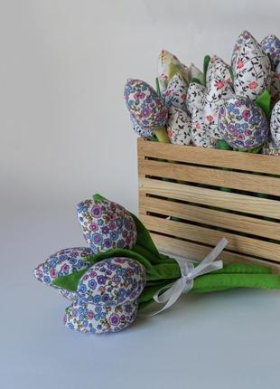 Букет текстильних тюльпанів2 фото