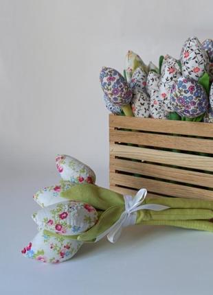 Букет текстильних тюльпанів