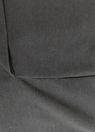 Базовая темно серая теплая зимняя юбка из пальтовой ткани7 фото