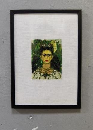 Картина вышитая крестиком "frida kahlo 2.0"1 фото