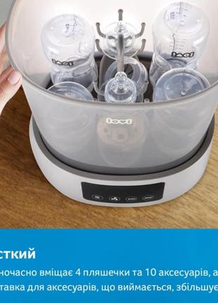 Стерилізатор lovi електричний паровий із сушаркою (12/209) + пляшка lovi medical+ 250 мл9 фото