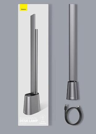 Светодиодная настольная смарт-лампа baseus, smart brightness control, gray (dgzg-0g)4 фото
