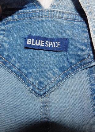 Жіночий джинсовий комбінезон-стільник blue spice ukr 42-44 eur 36 015glk (тільки в зазначеному розмірі, тільки 1 шт.)8 фото