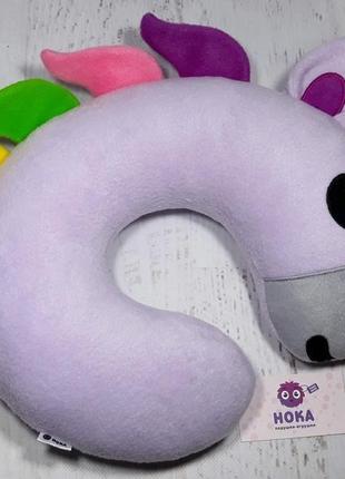 Автоподушка, дорожная подушка. единорог